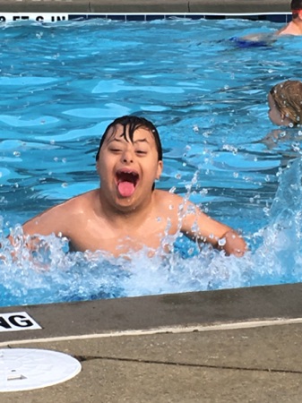 No play like water play for Raphael!
